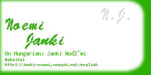 noemi janki business card